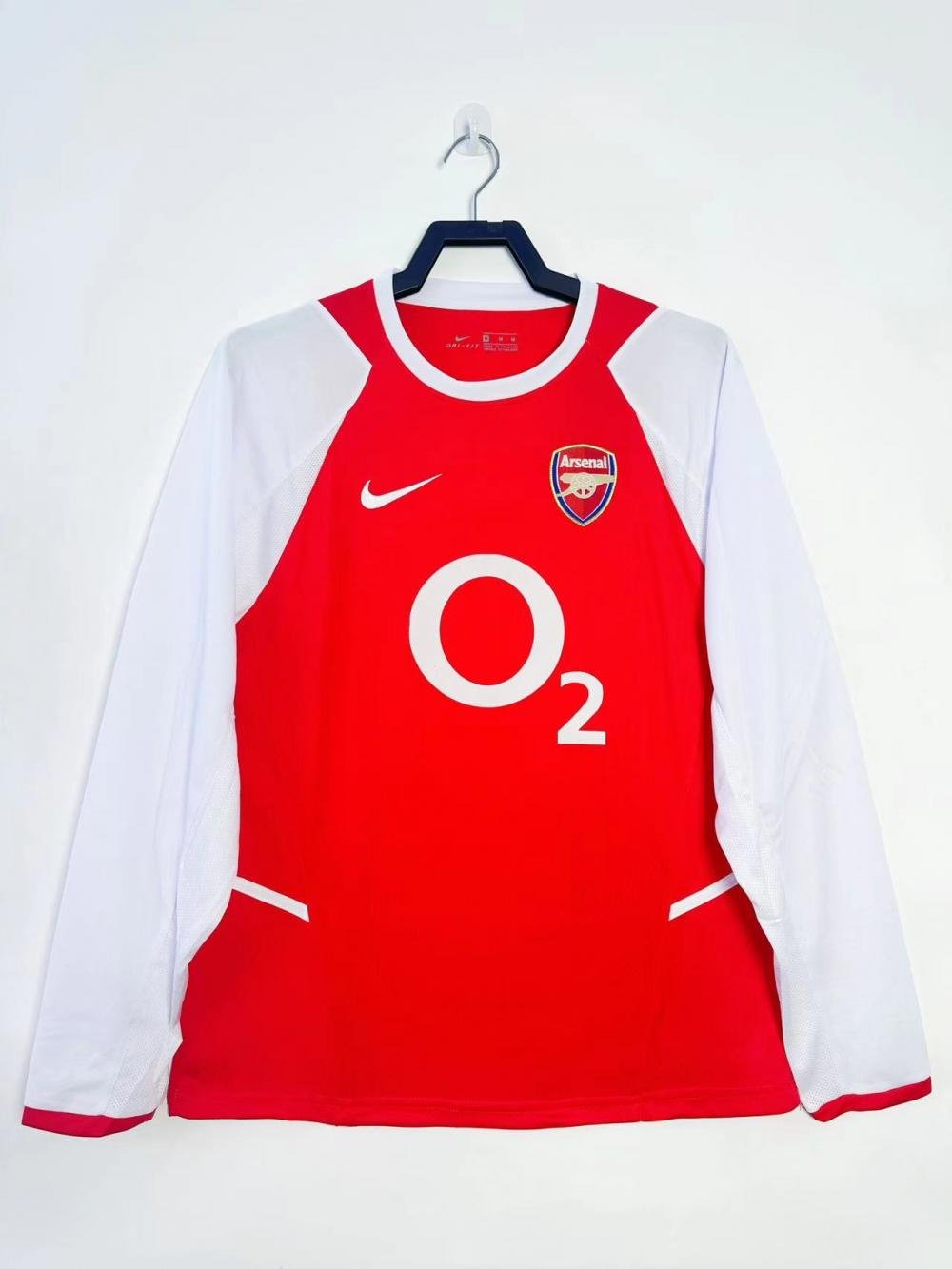 2002/2004 Retro Long Sleeve Arsenal Home Football Shirt AAA fan-grade