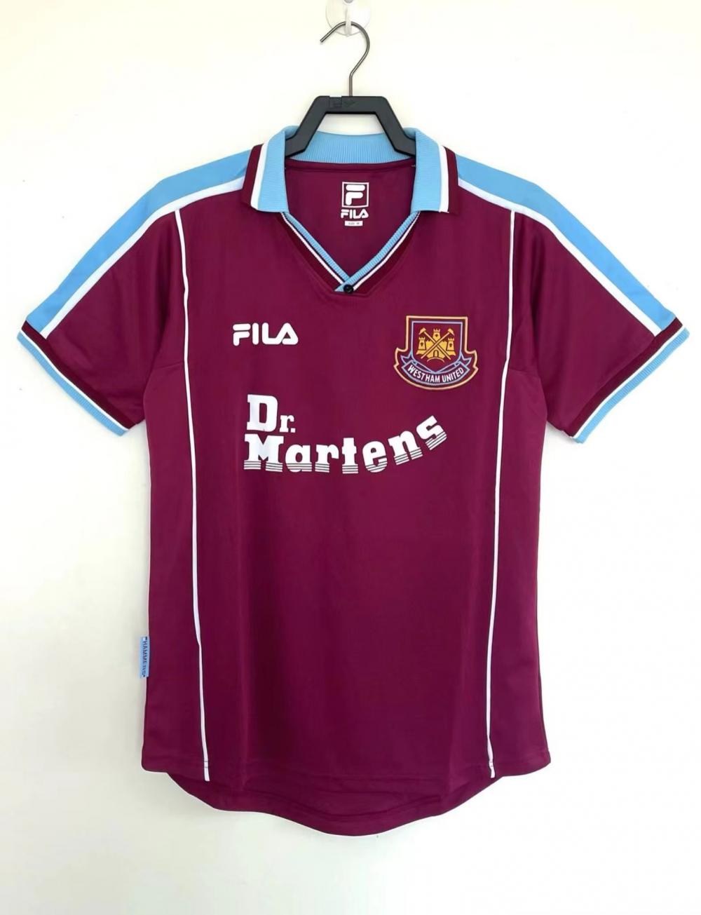 1999-2001 Retro West Ham United Fußballtrikot Heim Thai-Qualität