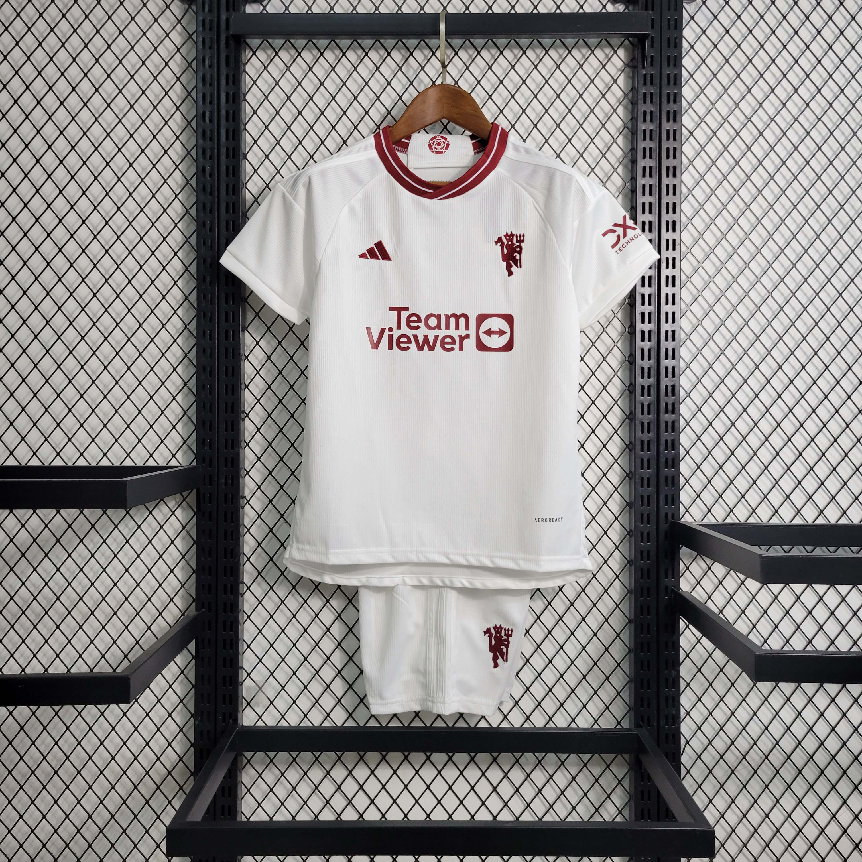 2023/2024 Manchester United Third Away Football Shirt AAA fan-grade Kids Size
