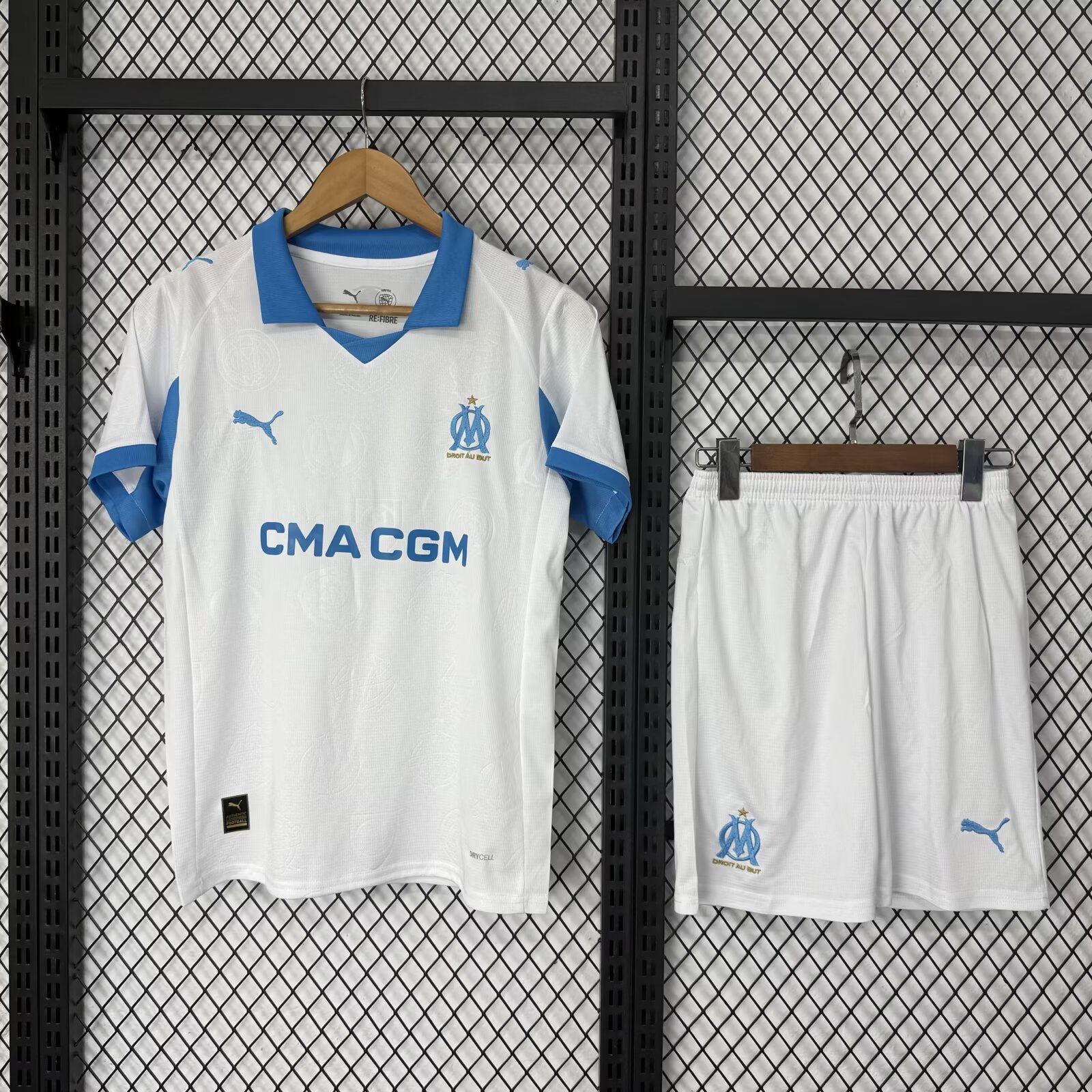 2025/2026 Olympique de Marseille Home Football Shirt AAA fan-grade Kids Size