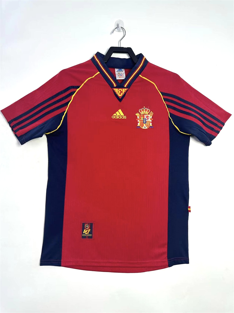 1998 Retro Spanien Heim Fußballtrikot Thai-Qualität