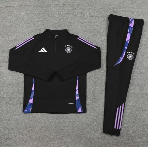 Survêtement Mi-Tension Entraînement Allemagne Noir Ensemble 2026