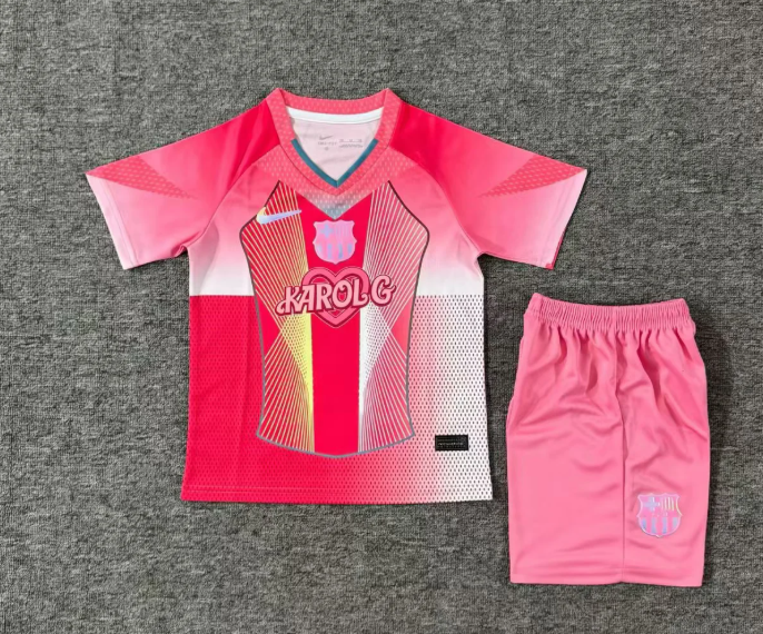 2025/2026 Barcelona Koralg Joint Name Football Jersey AAA fan-grade Kids Size