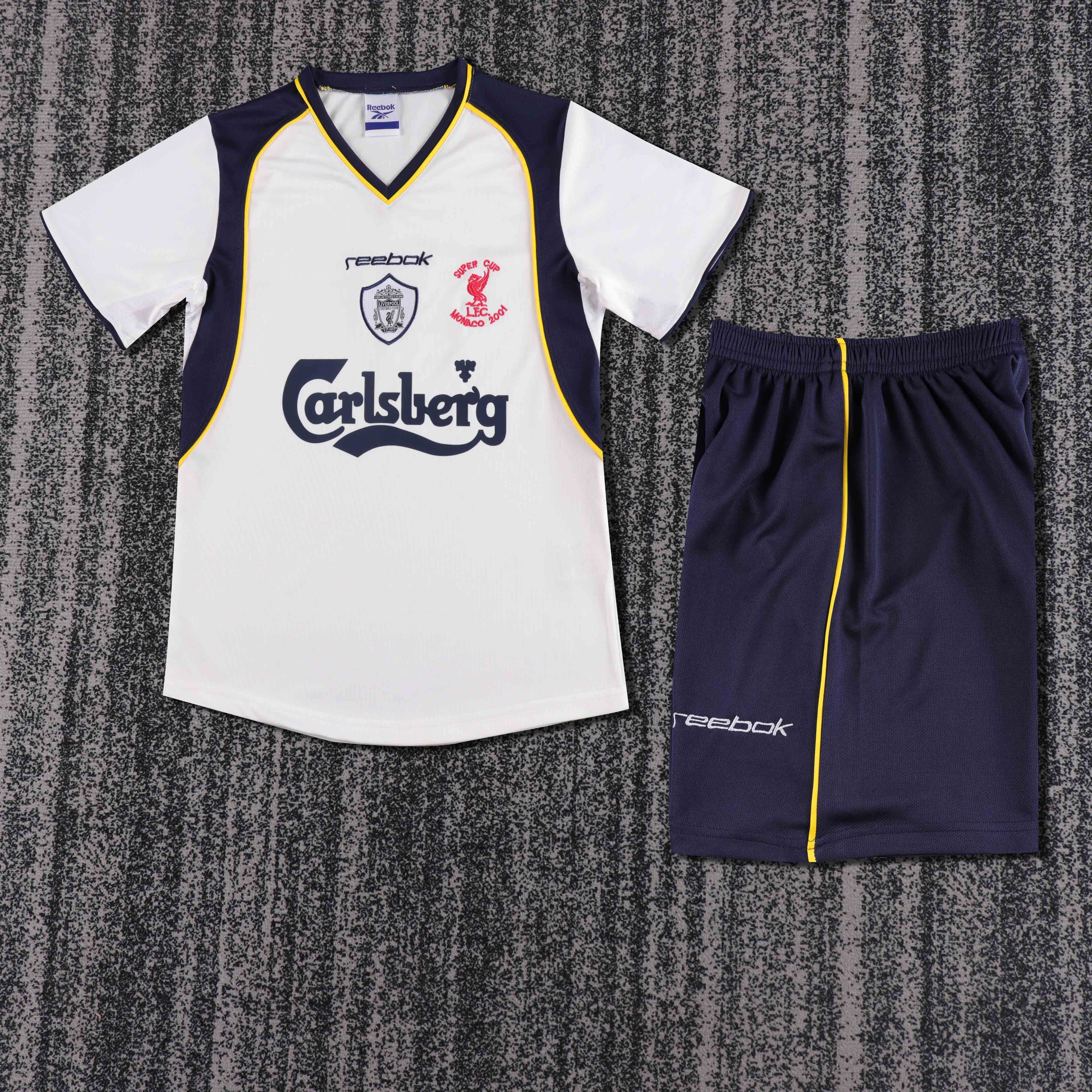 2001-2002 Retro Liverpool Away Football Jersey AAA fan-grade Kids Size