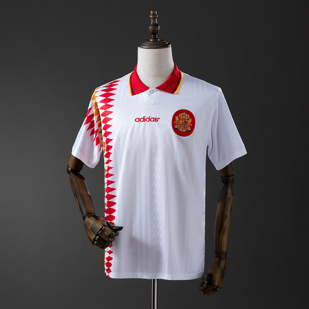 1994 Retro Spanien Auswärts-Fußballtrikot AAA Fan-Qualität