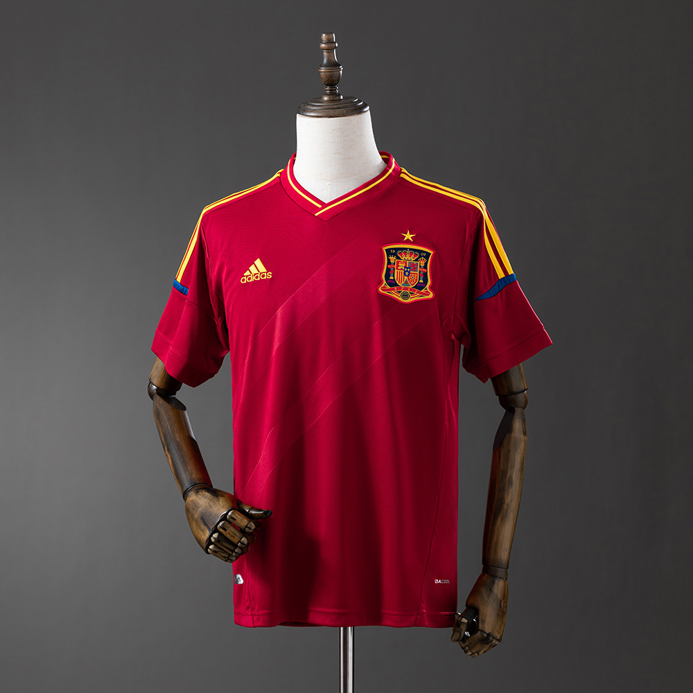 2012 Retro Spanien Heimtrikot AAA Fan-Qualität