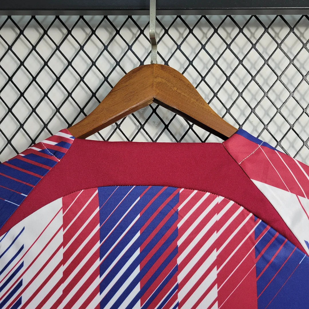 2023/2024 Barcelona Training Wear Red White Blue Jersey — view 5