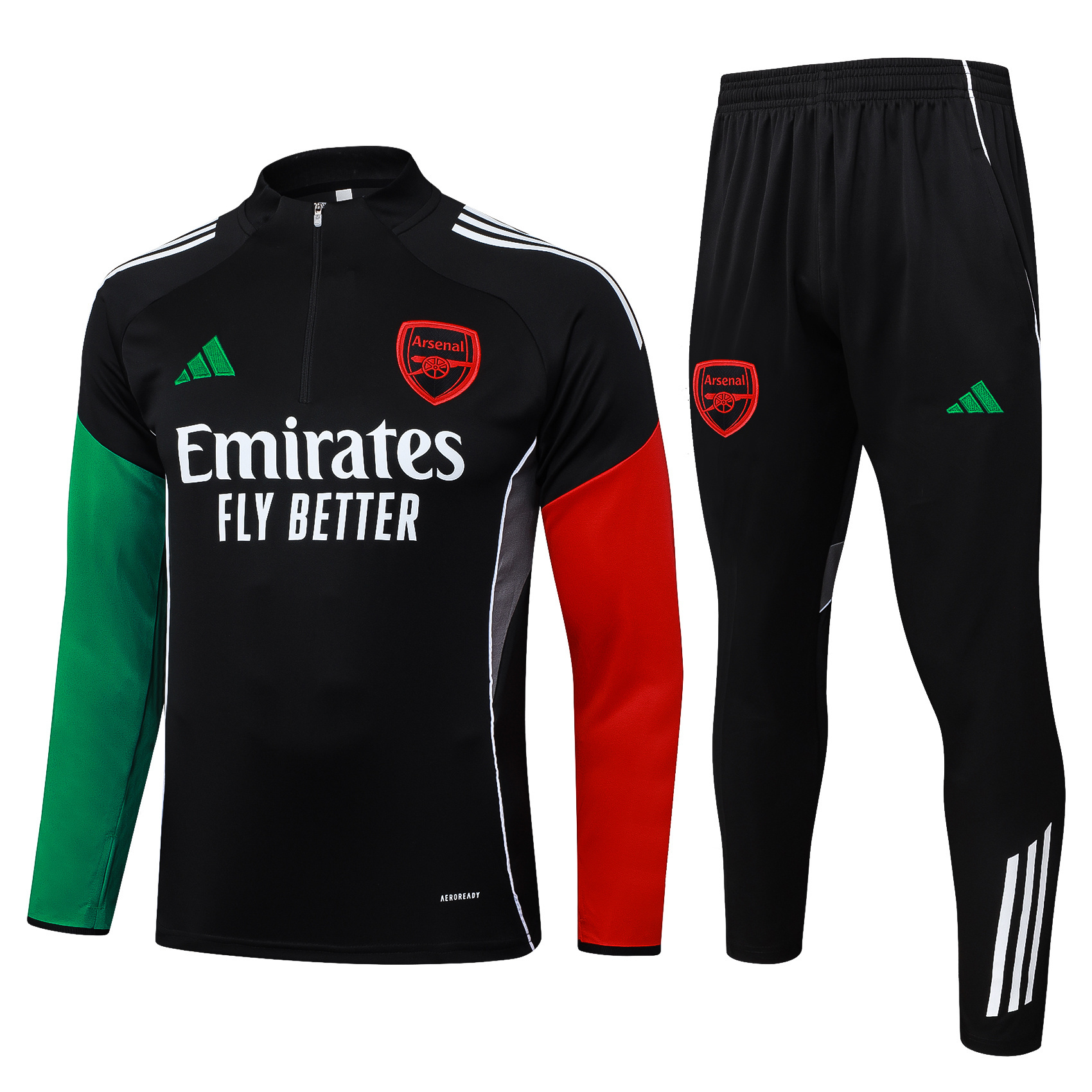 2025/2026 Arsenal Half-Pull Training Suit Black Football Shirt AAA fan-grade Set 01