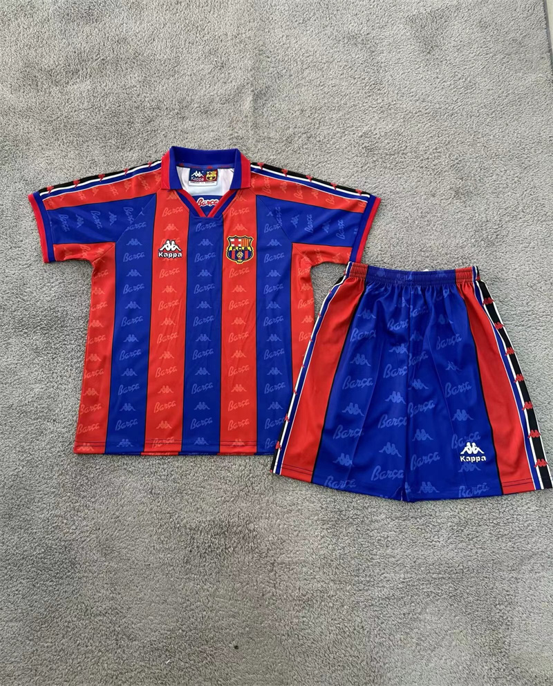 1996/1997 Retro Barcelona Home Football Shirt AAA fan-grade Kids Size