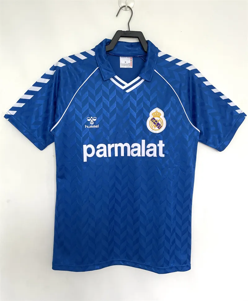 1986/1987 Retro Real Madrid Away Soccer Jersey AAA fan-grade