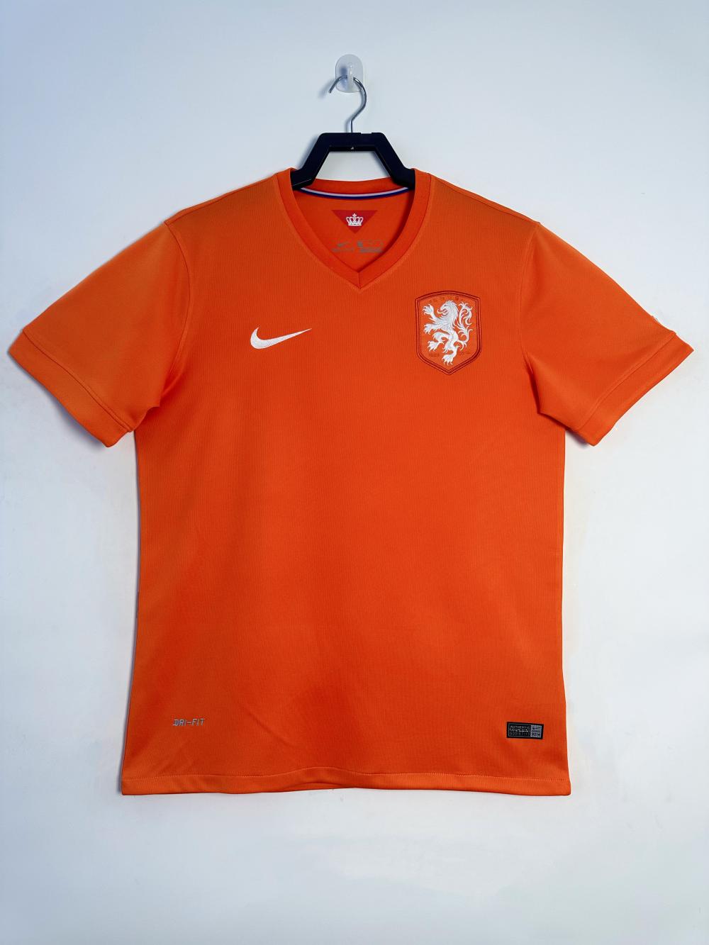 Camiseta de fútbol Retro Países Bajos Local 2014 Calidad Tailandesa