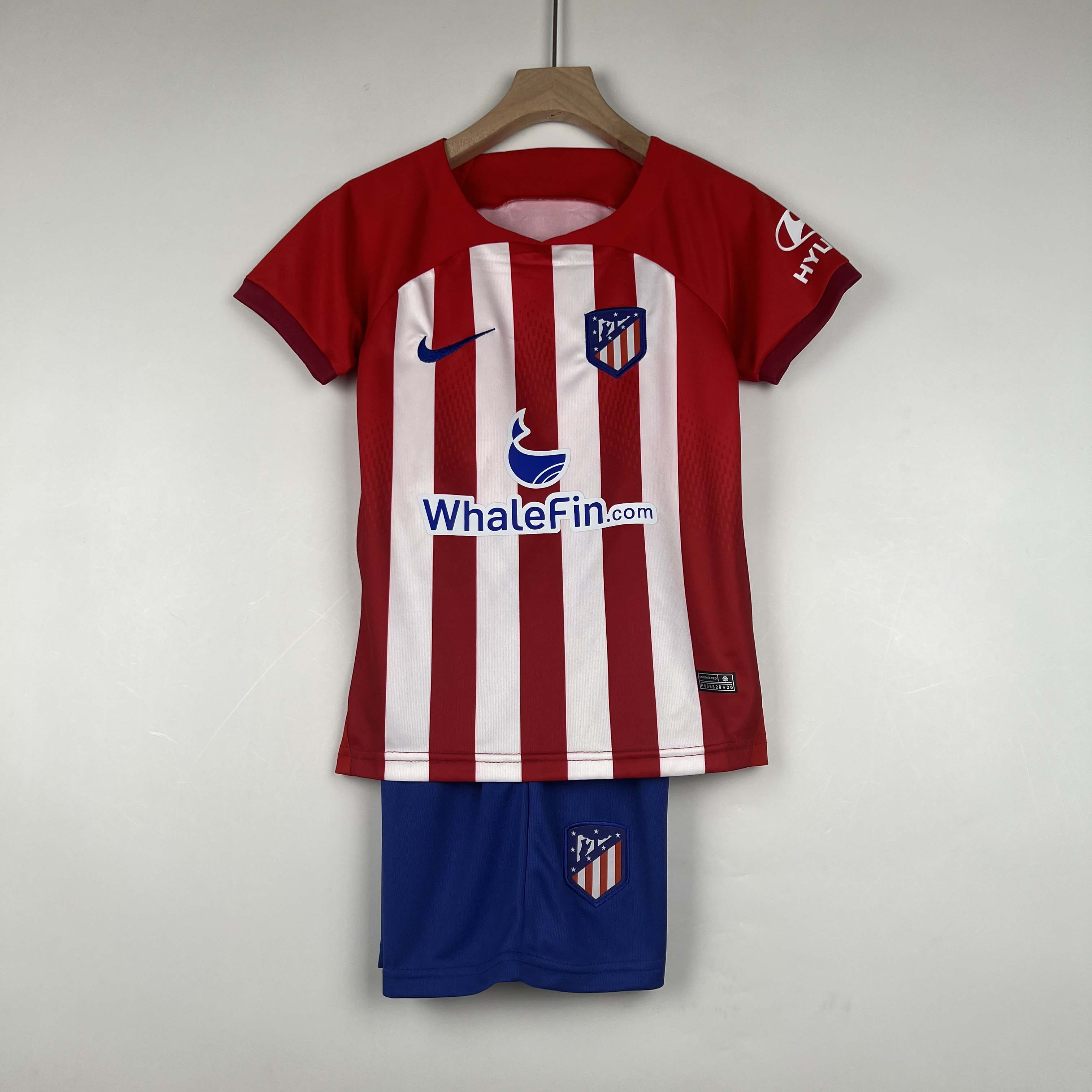 2023/2024 Soccer Jersey Atletico Madrid Home AAA fan-grade Kids Size