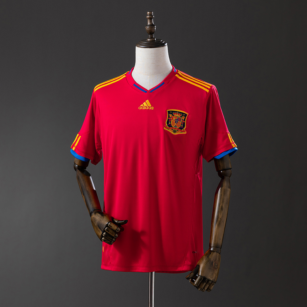 2010 Retro Spanien Heimtrikot AAA Fan-Qualität