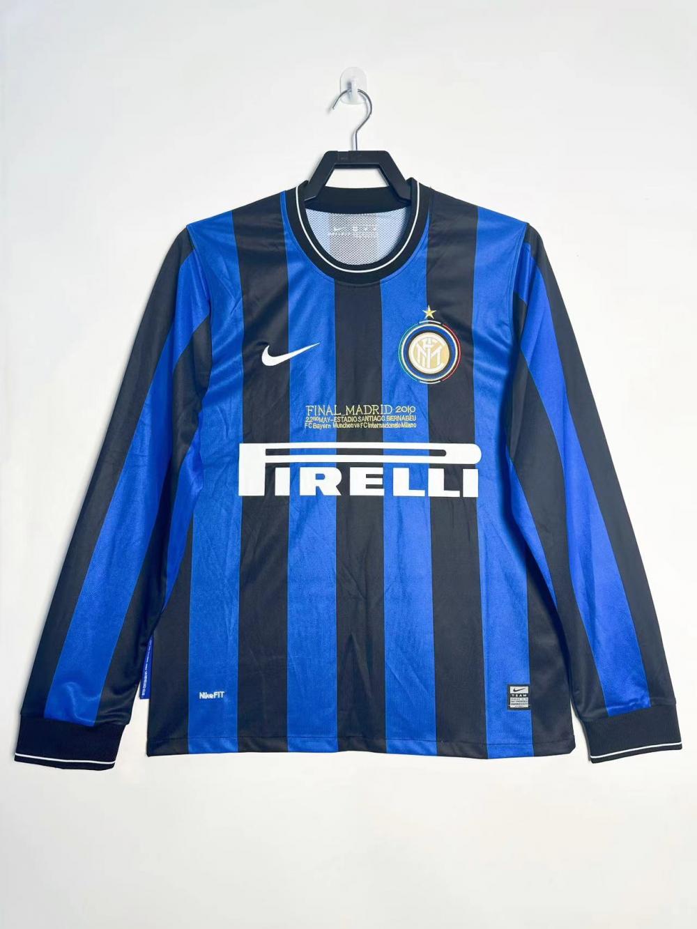 2009/2010 Retro Camiseta Local Inter Milan Manga Larga Calidad Tailandesa