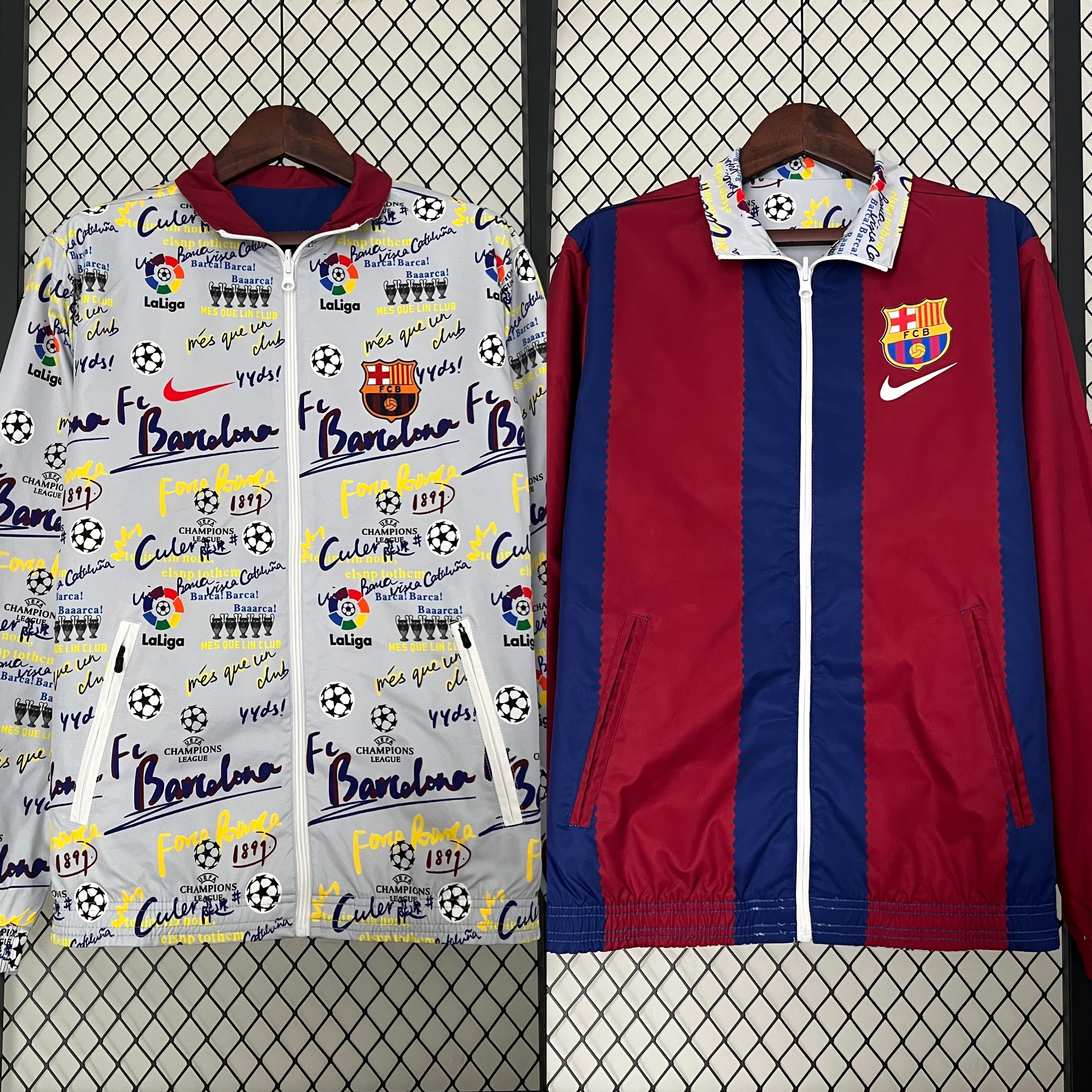 2025/2026 Barcelona Reversible Windbreaker Soccer Jersey AAA fan-grade 04