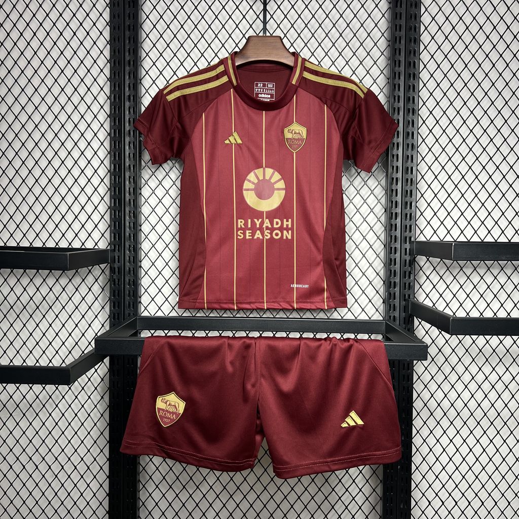 2024/2025 Roma Home Soccer Jersey AAA fan-grade Kids Size