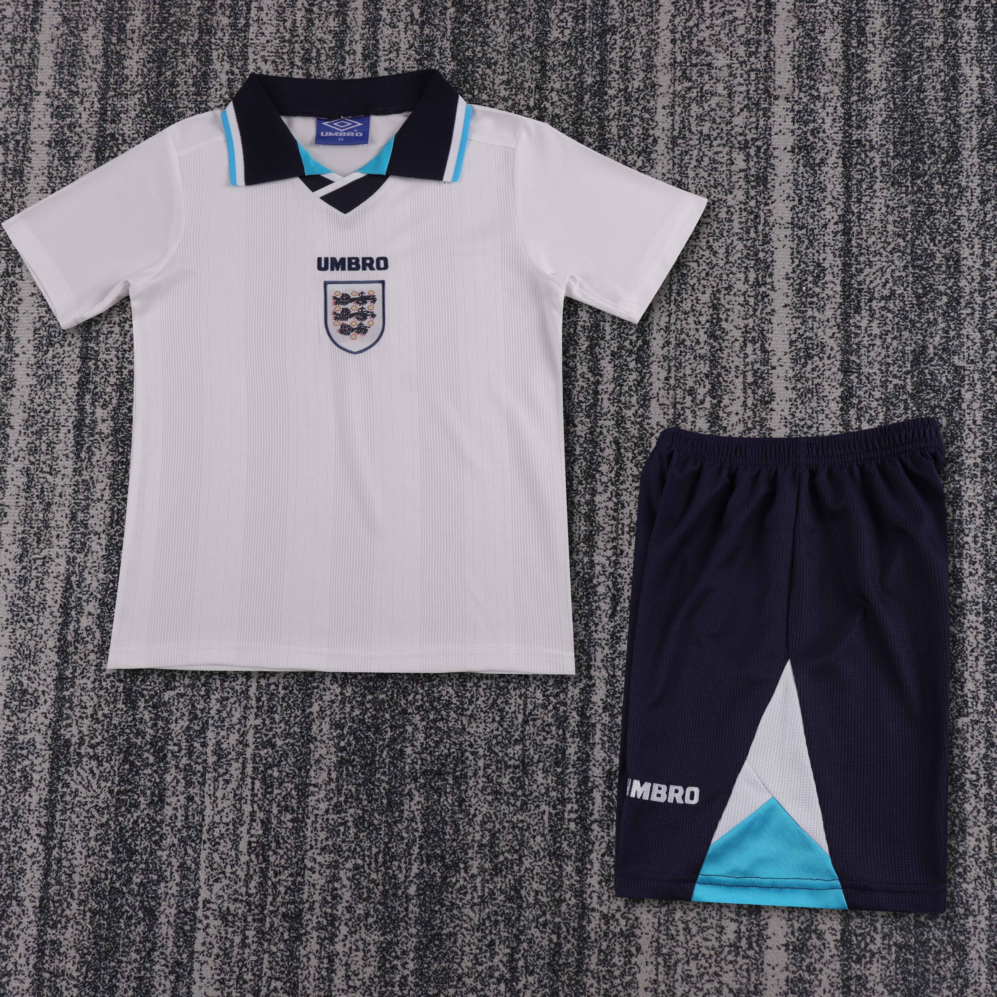 1996 Retro England Heimtrikot Thai-Qualität Kindergröße