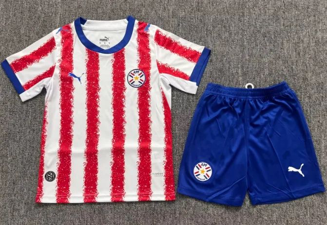 2026 Paraguay National Team Home Football Jersey 1:1 Thai Quality Kids Size