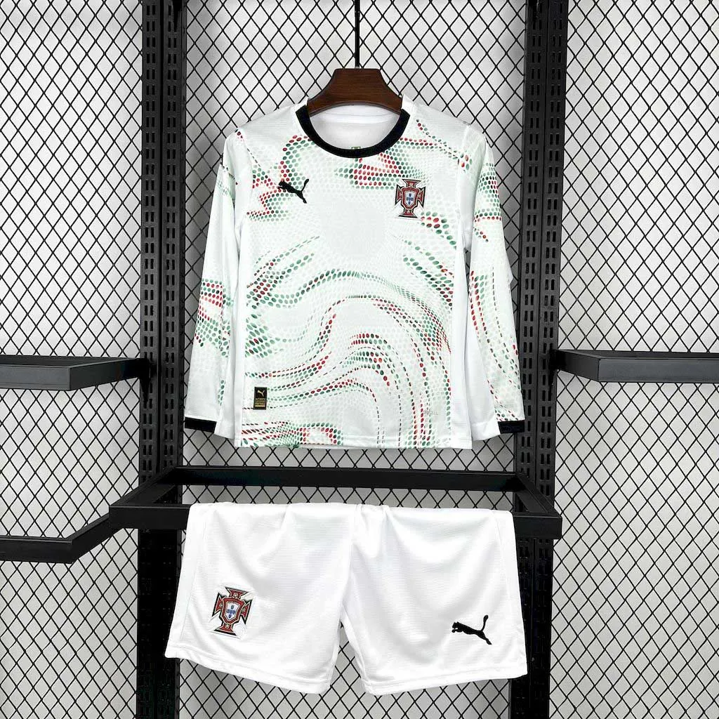 2025/2026 Long Sleeves Portugal Away Football Jersey AAA fan-grade Kids Size