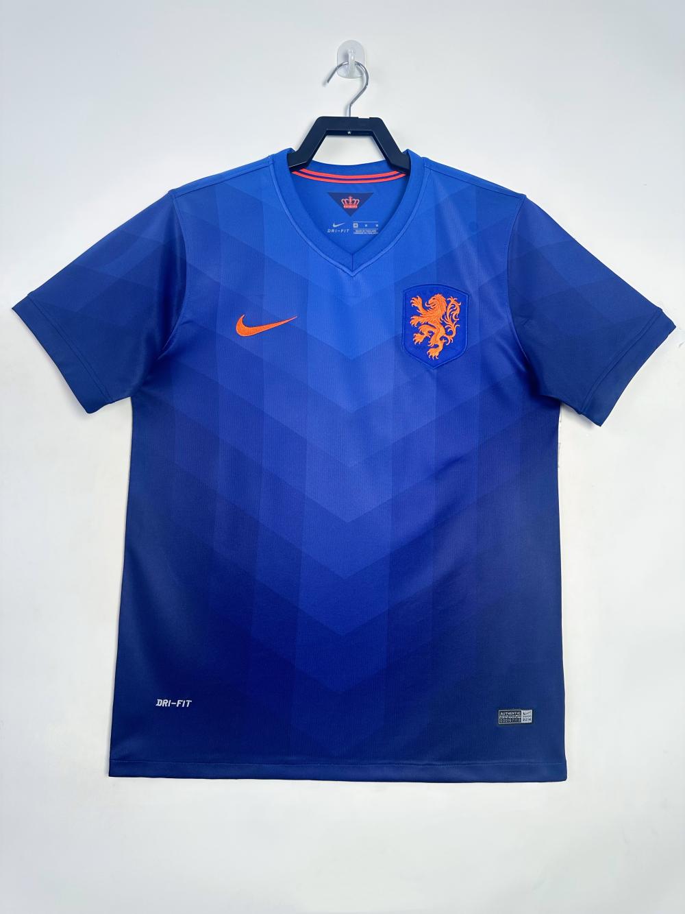 Camiseta de fútbol Retro Países Bajos Visitante 2014 Calidad Tailandesa
