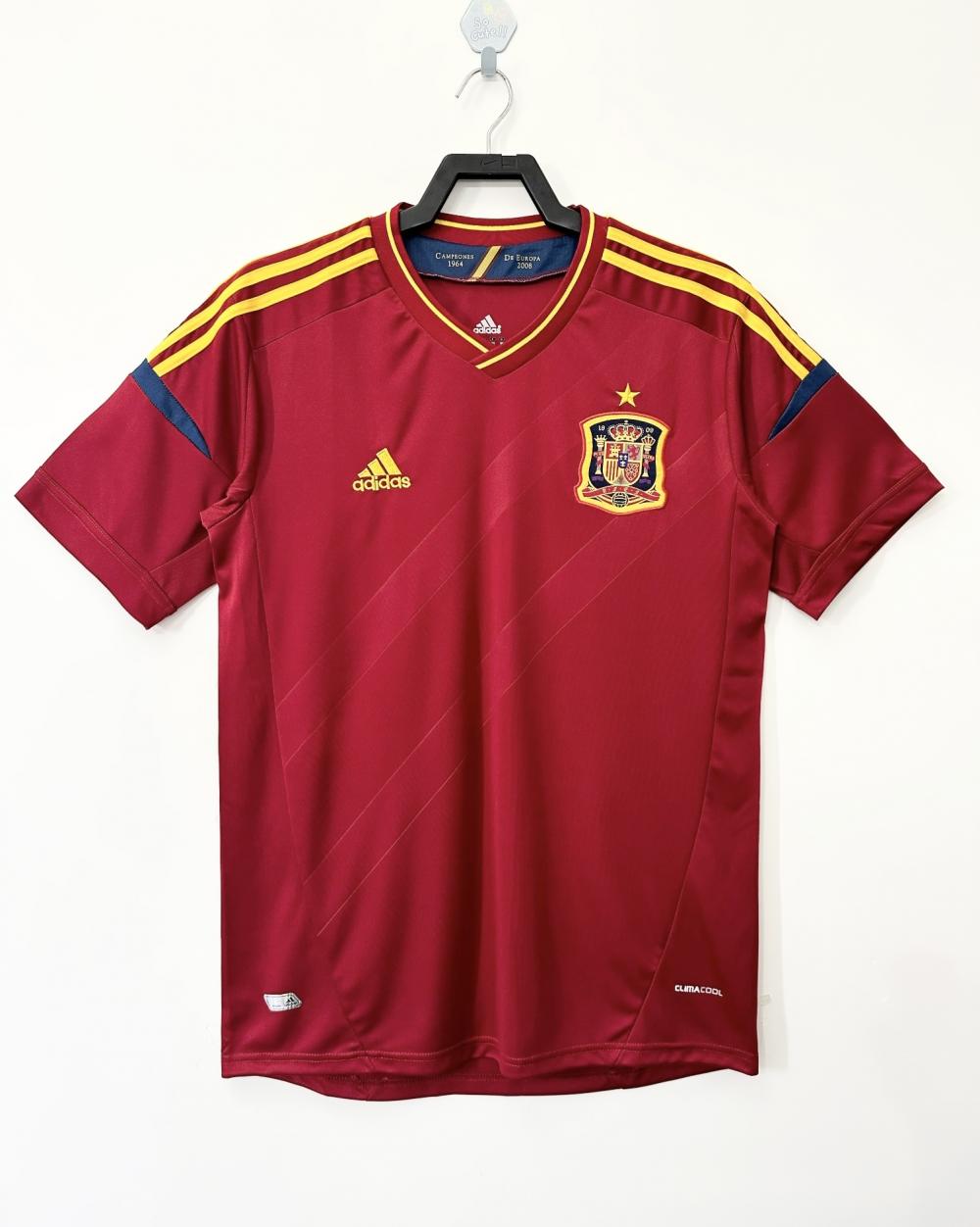 2012 Retro Spanien Heim-Fußballtrikot