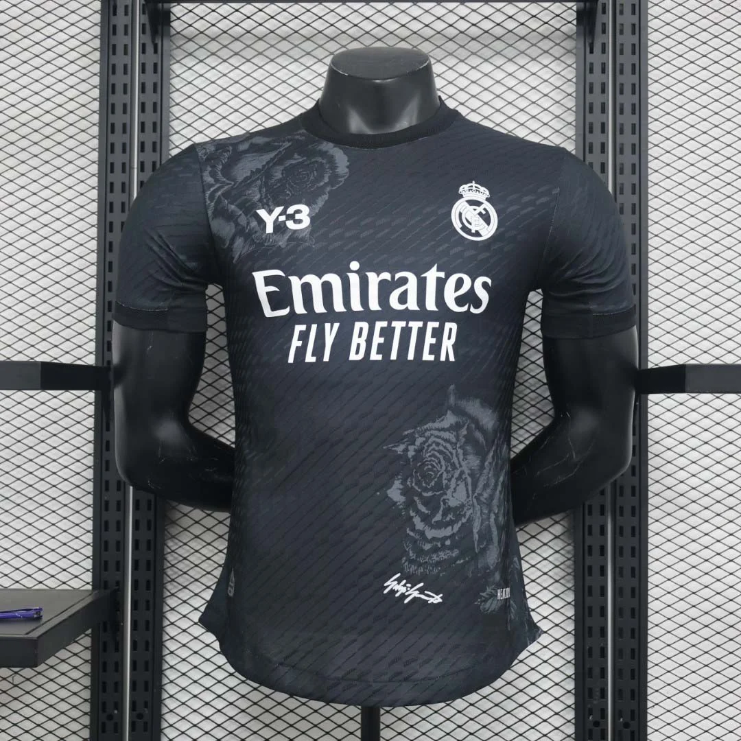2024/2025 Player Version Real Madrid Y-3 Special Edition Black Football Shirt AAA fan-grade
