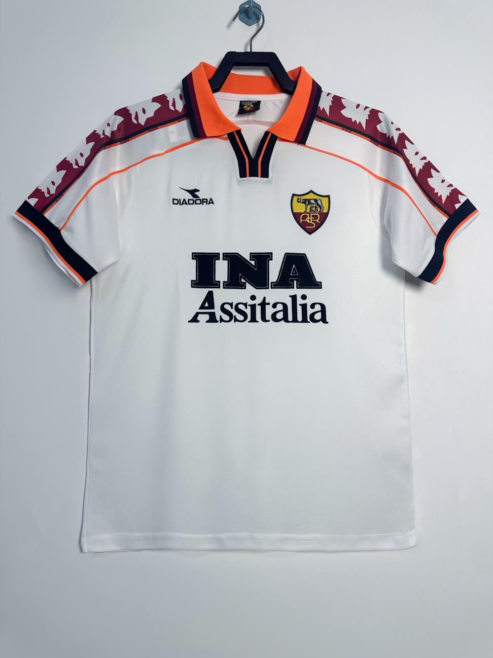 1998-1999 Retro Roma Away Soccer Jersey AAA fan-grade