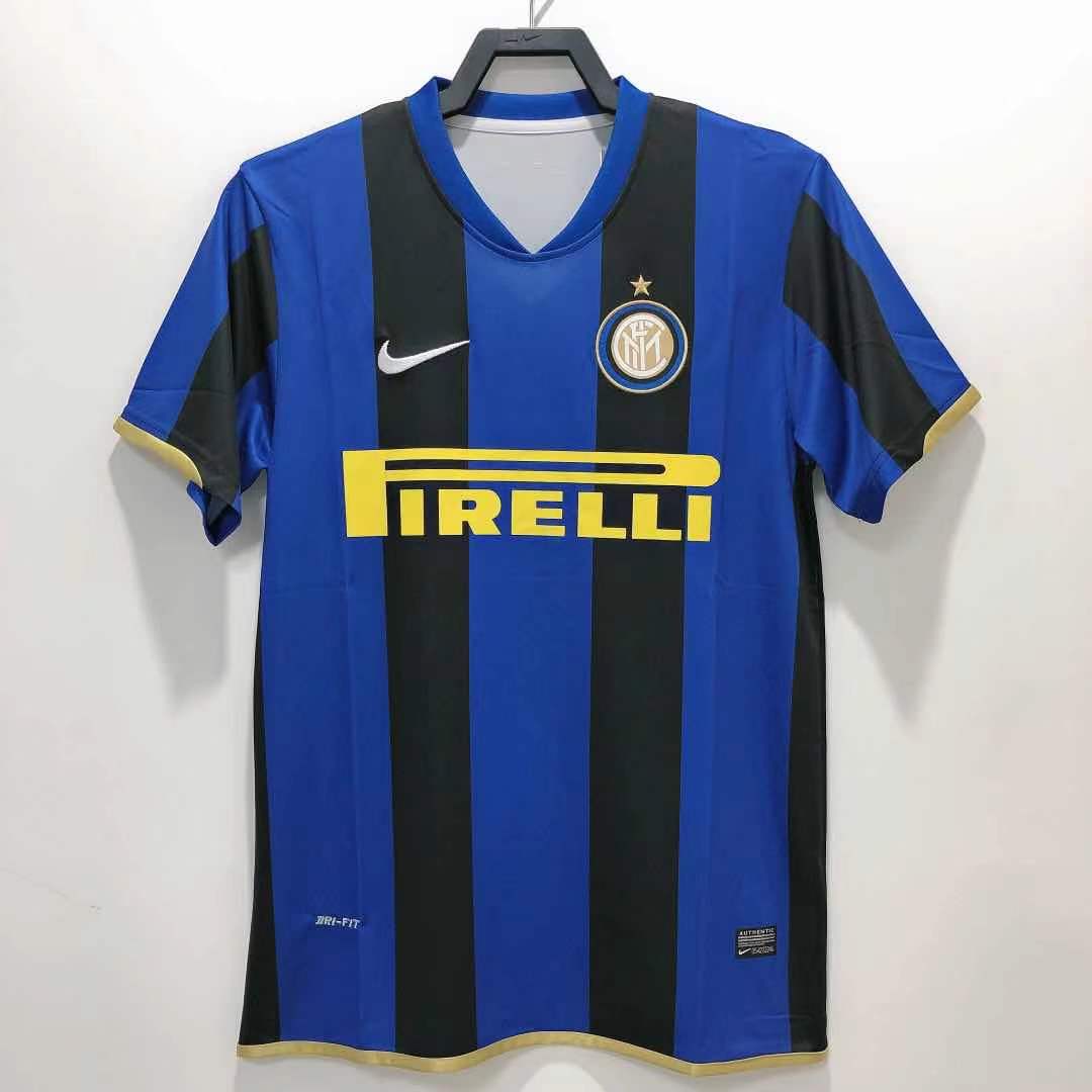 Camiseta de Fútbol Retro Inter Milan Local Europa 2008/2009 Calidad Thai