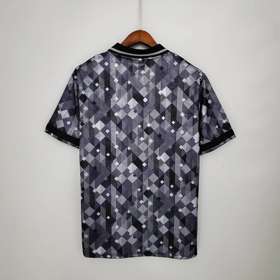 1990 Retro England Blackout Special Edition Black Soccer Jersey — view 2