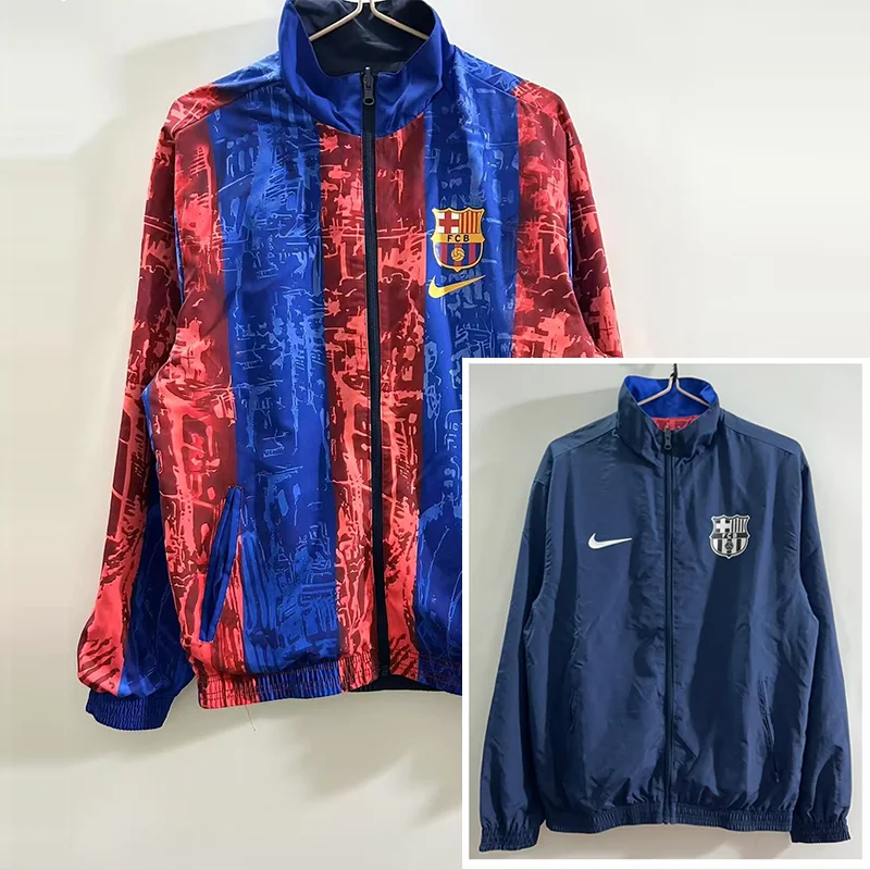 2025/2026 Barcelona Double-Sided Windbreaker Football Jersey 1:1 Thai Quality 02