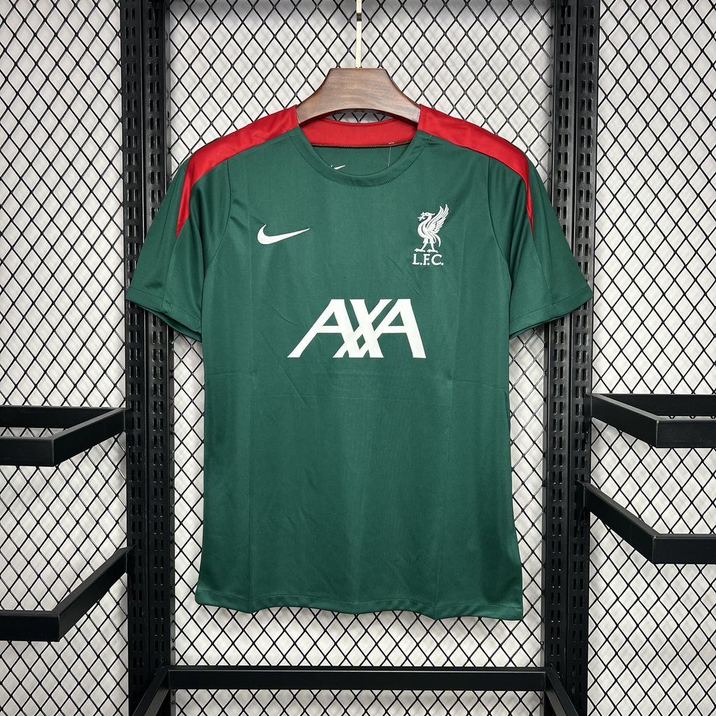 2024/2025 Liverpool Pre-match Training Dark Green Jersey AAA fan-grade