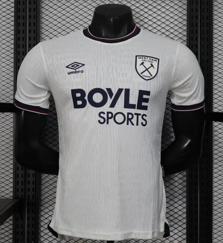 2025/2026 Spielerversion West Ham United Auswärts Fußballtrikot Thai-Qualität