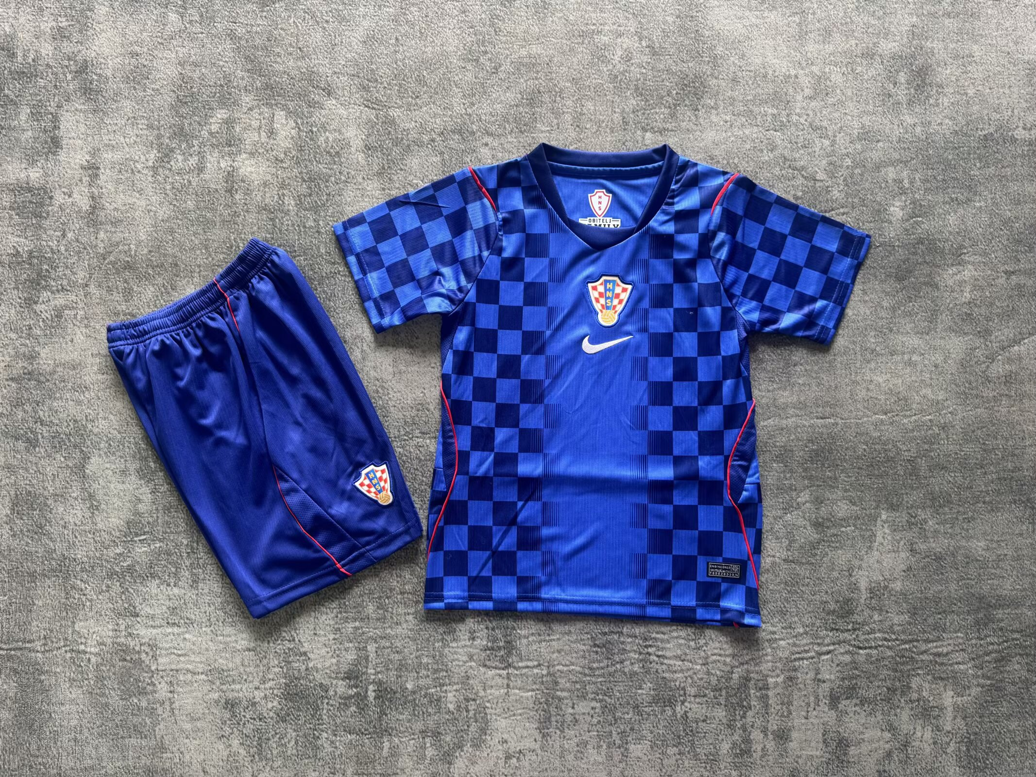 2026 Maillot Extérieur Équipe Nationale Croatie Football 1:1 Qualité Thaï Taille Enfant