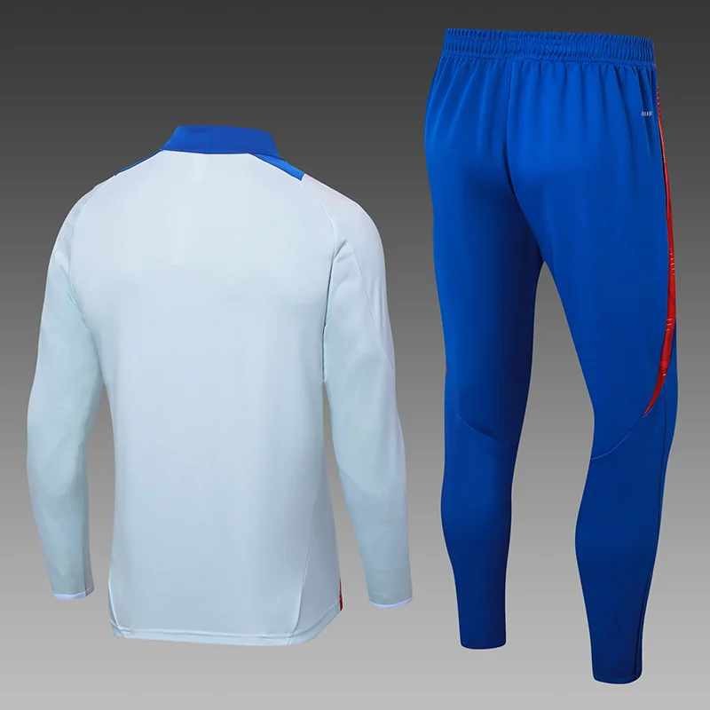 2024-2025 西班牙半拉训练服淡蓝色足球球衣套装 — view 2
