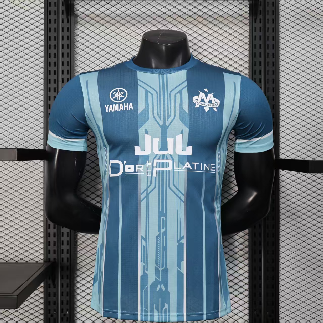 2025/2026 Player Version Olympique de Marseille Special Edition Upper Blue Football Jersey AAA fan-grade