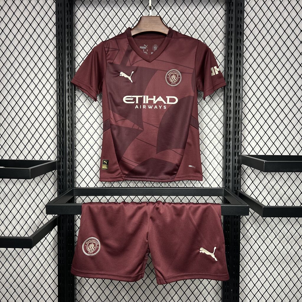 2024/2025 Manchester City Third Away Football Shirt AAA fan-grade Kids Size