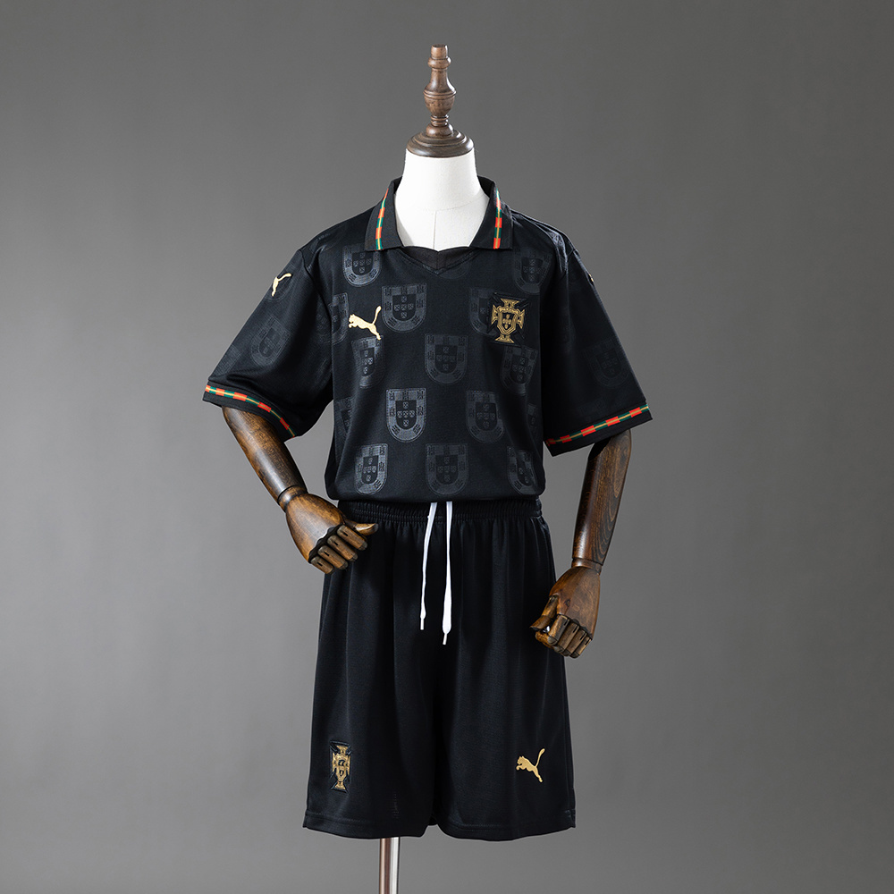 2026 Portugal Black Panther Football Shirt AAA fan-grade Kids Size