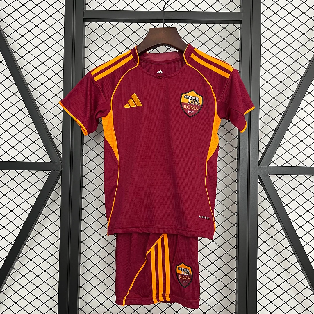 2025/2026 Roma Home Football Jersey AAA fan-grade Kids Size