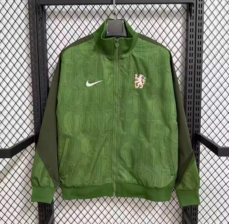 2025/2026 Chelsea Windbreaker Military Green Training Football Shirt AAA fan-grade