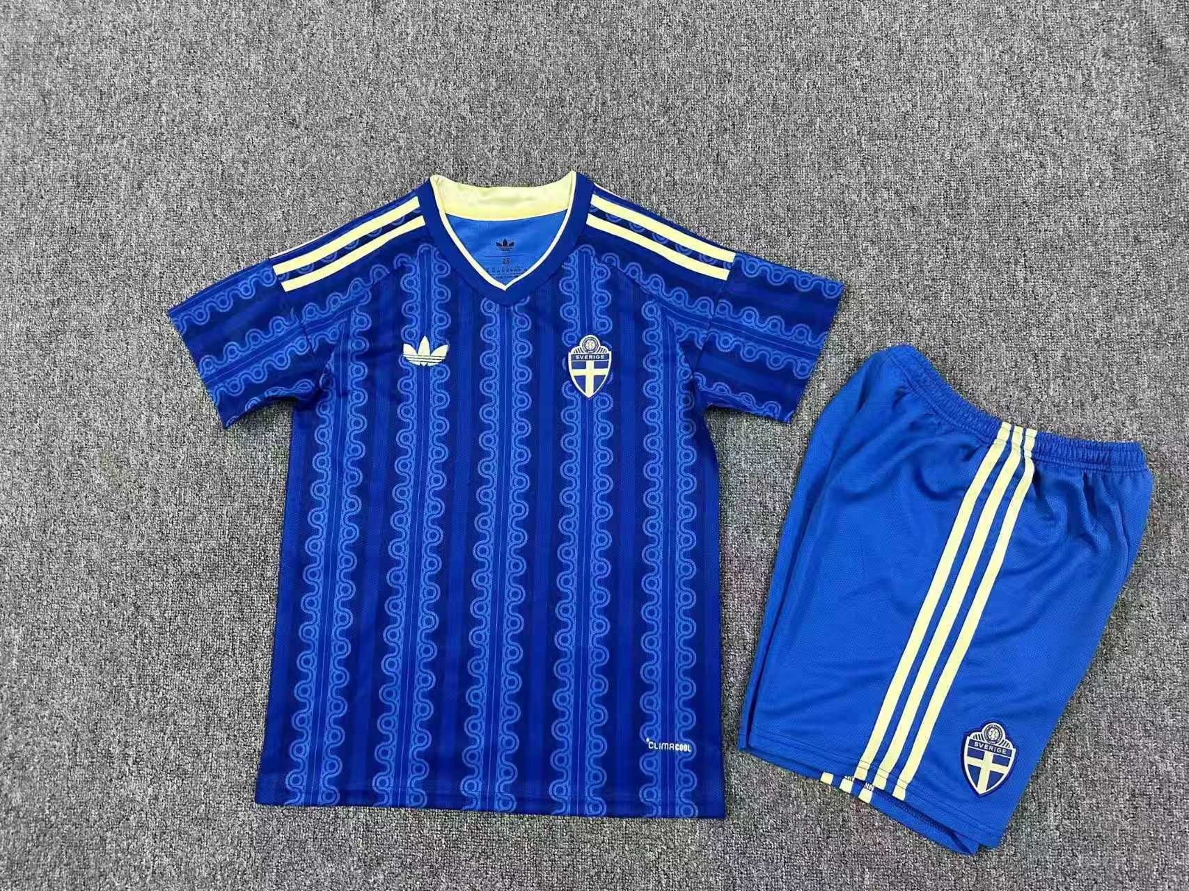 2026 Sweden National Team Away Football Jersey 1:1 Thai Quality Kids Size