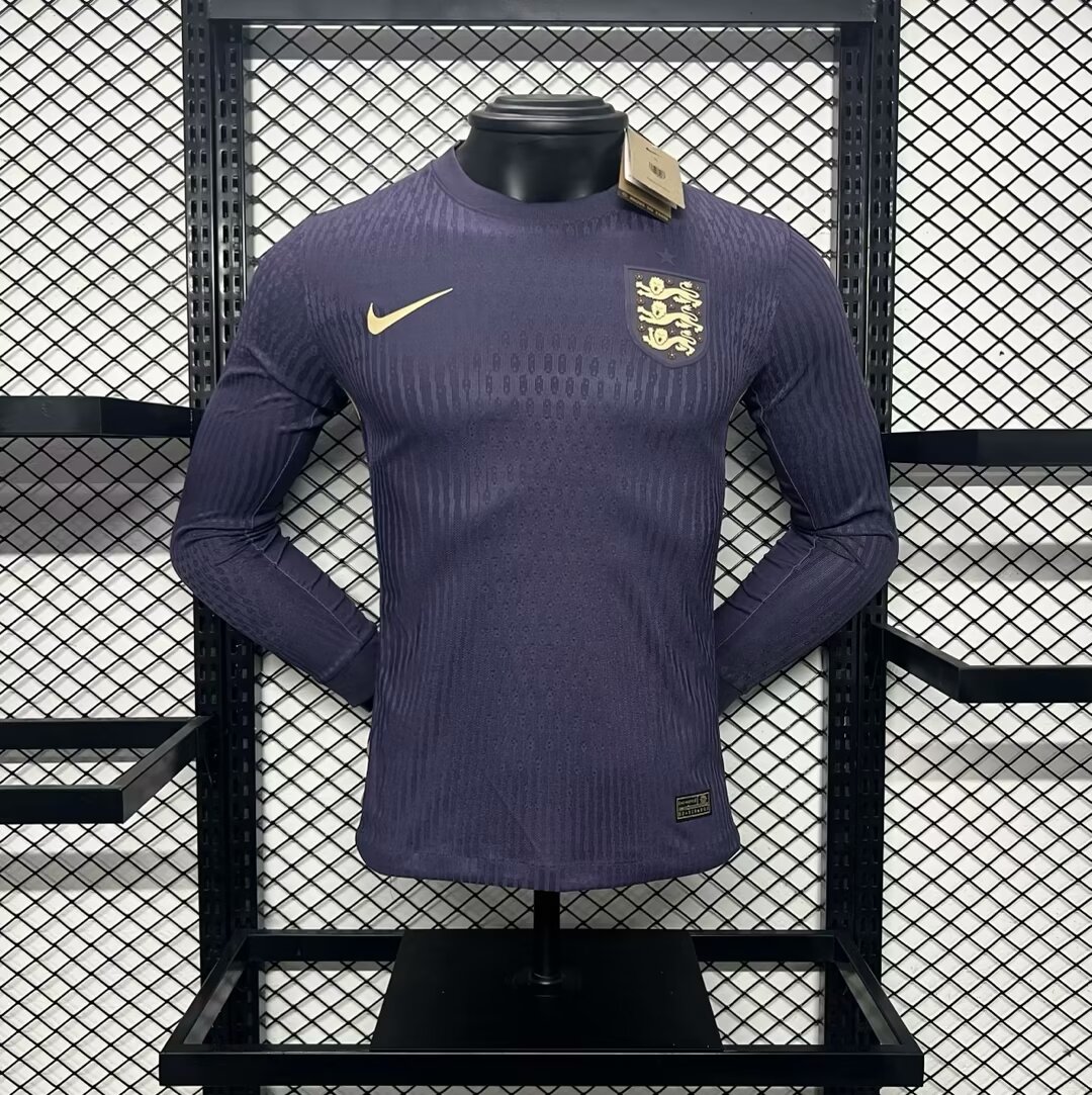 2024-2025 Player Version England Away Long Sleeves Football Shirt AAA fan-grade