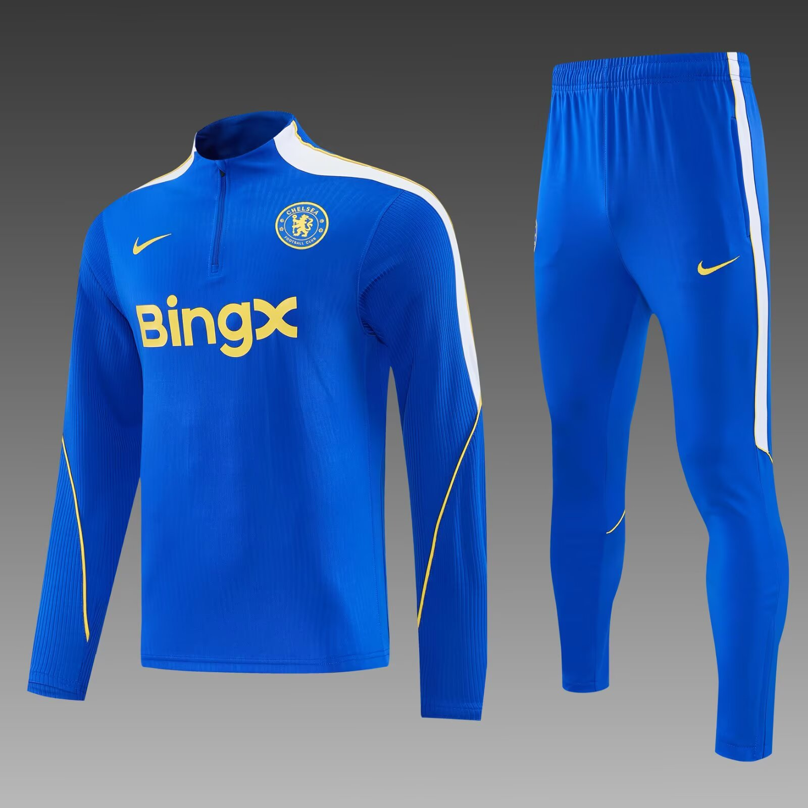 2026/2027 Chelsea Half-Pull Training Suit Blue Football Jersey Set 1:1 Thai Quality