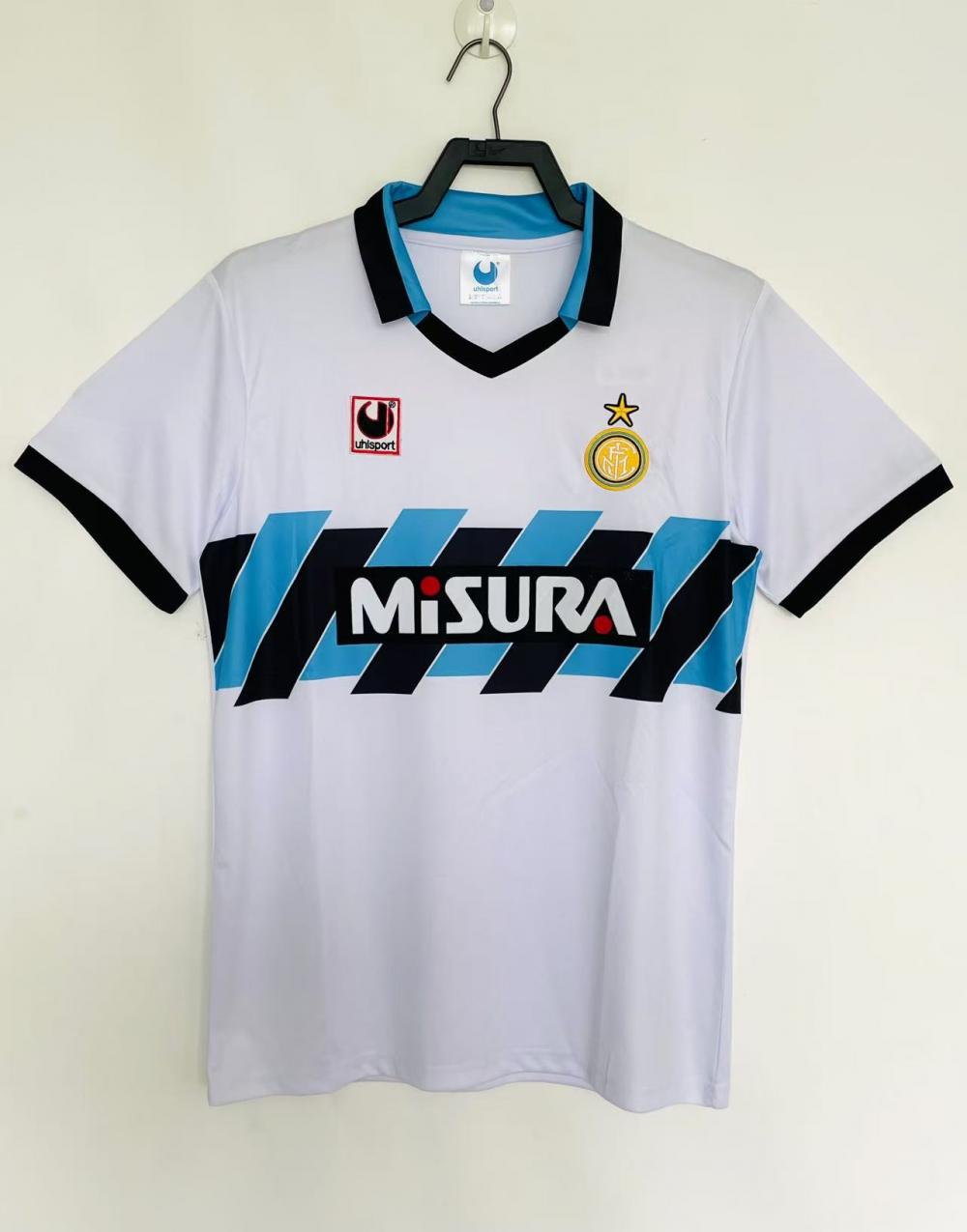 1990-1991 Retro Inter Milan Camiseta Visitante Calidad Tailandesa