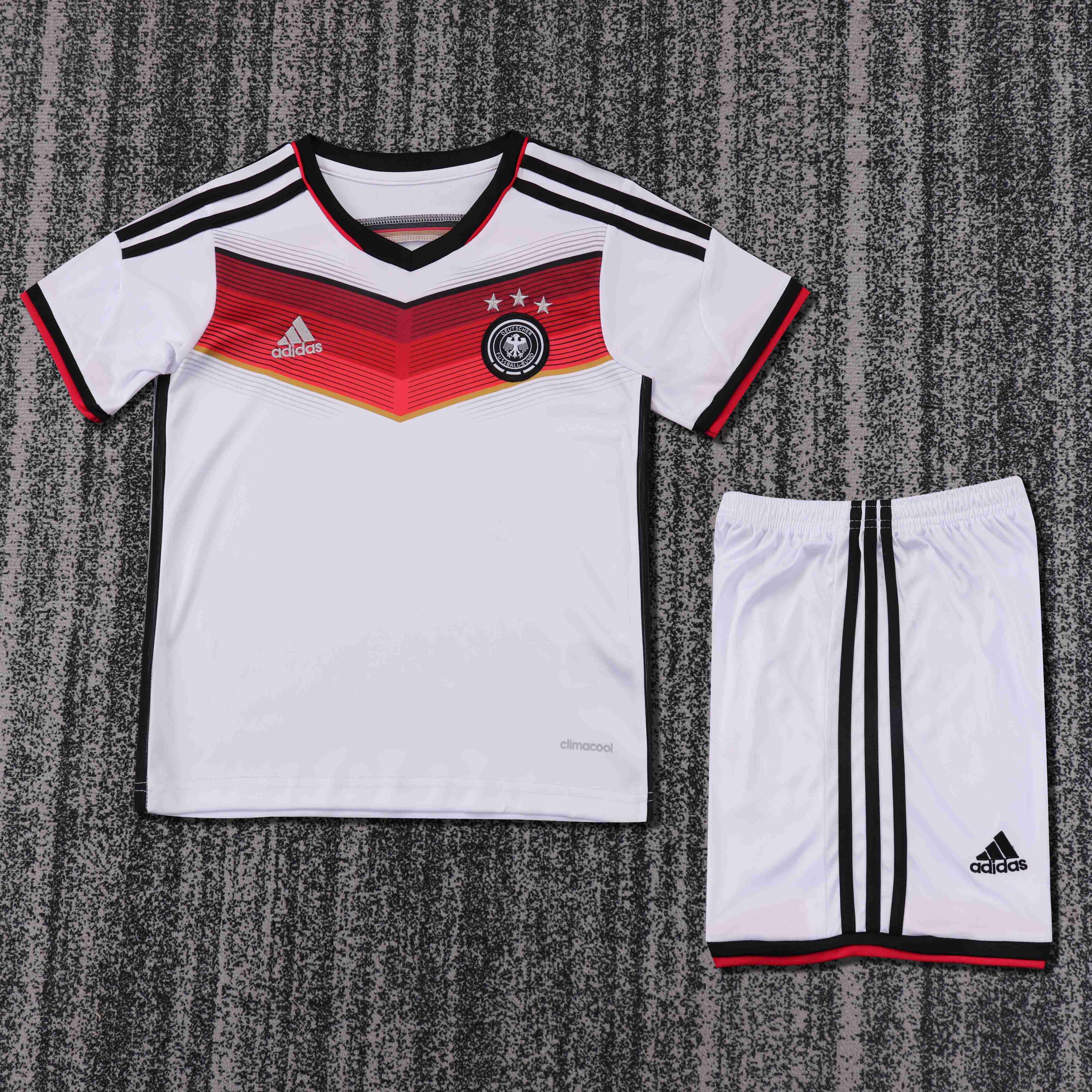 Maillot de football domicile rétro Allemagne 2014 Qualité thaï 1:1 taille enfant