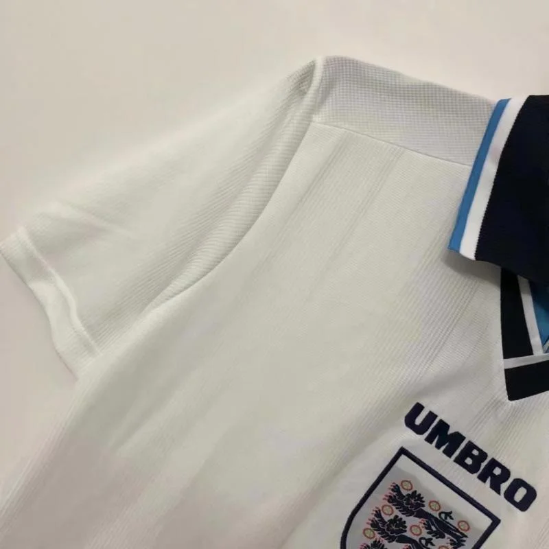 1996 Retro England Home Soccer Jersey — view 3