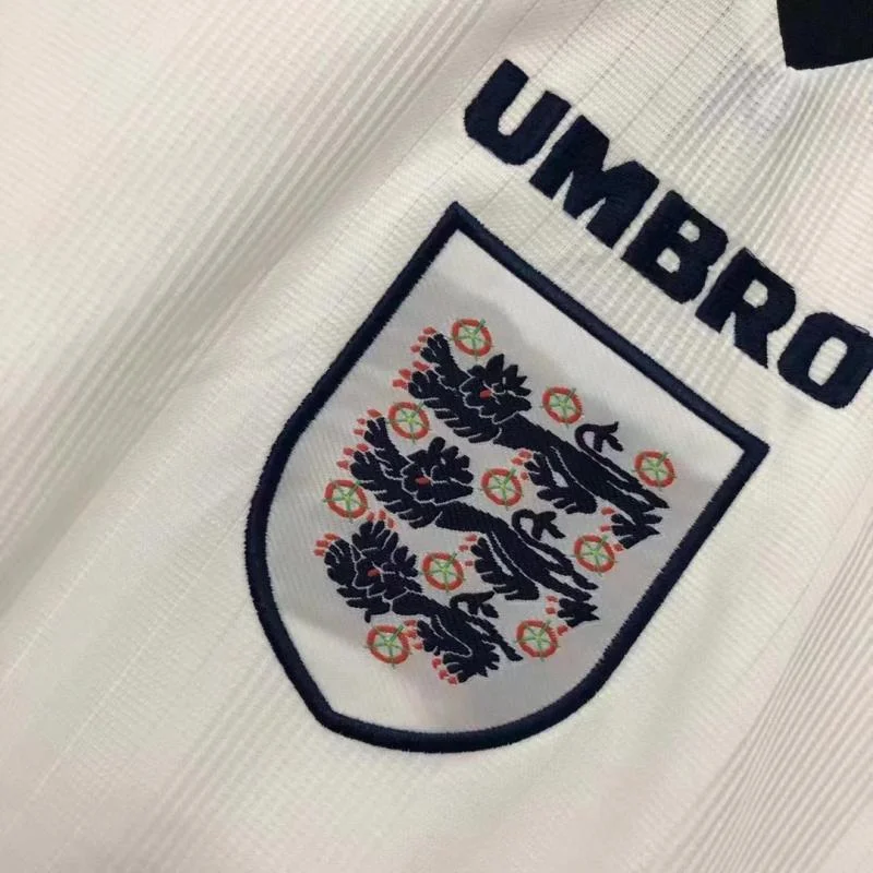 1996 Retro England Home Soccer Jersey — view 6