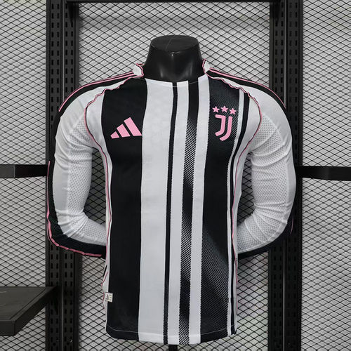 2025/2026 Long Sleeve Player Version Juventus Home Football Shirt AAA fan-grade
