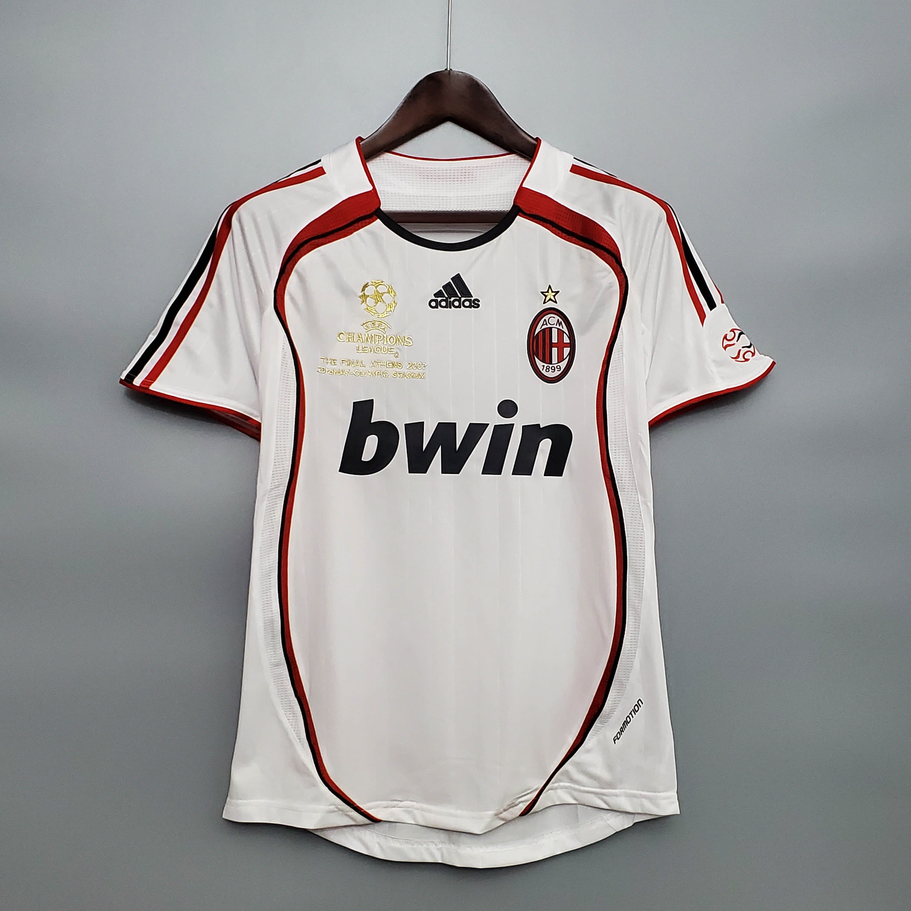 قميص كرة قدم AC Milan الكلاسيكي خارج الأرض 2006/2007 جودة تايلاندية