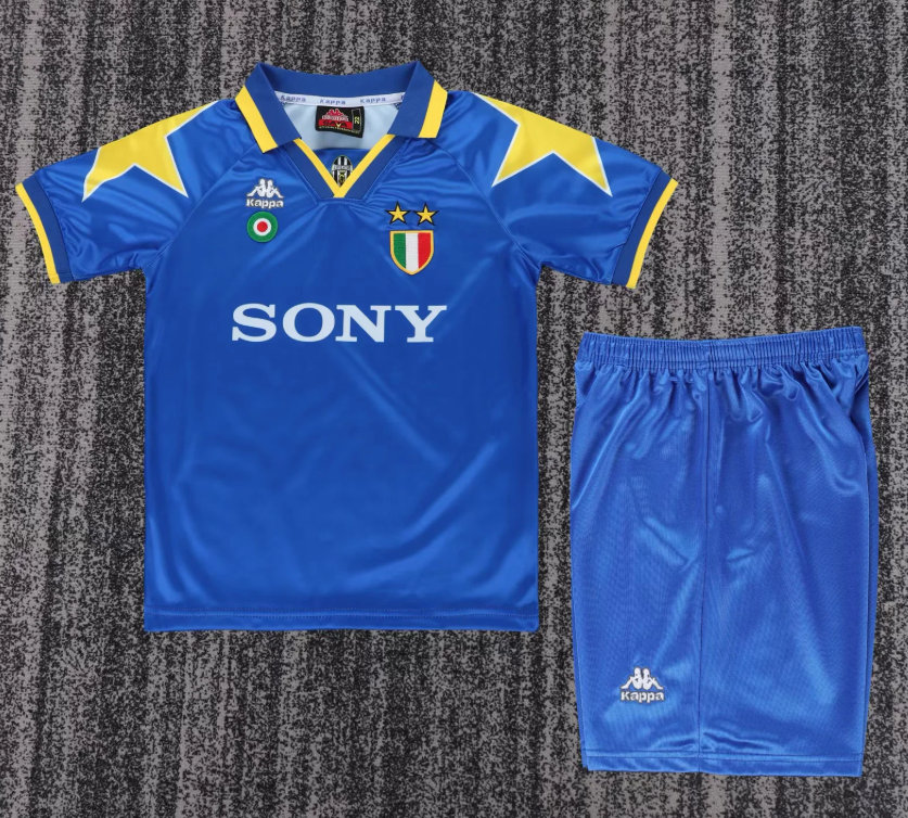 1995/1996 Retro Juventus Away Football Shirt 1:1 Thai Quality Kids Size
