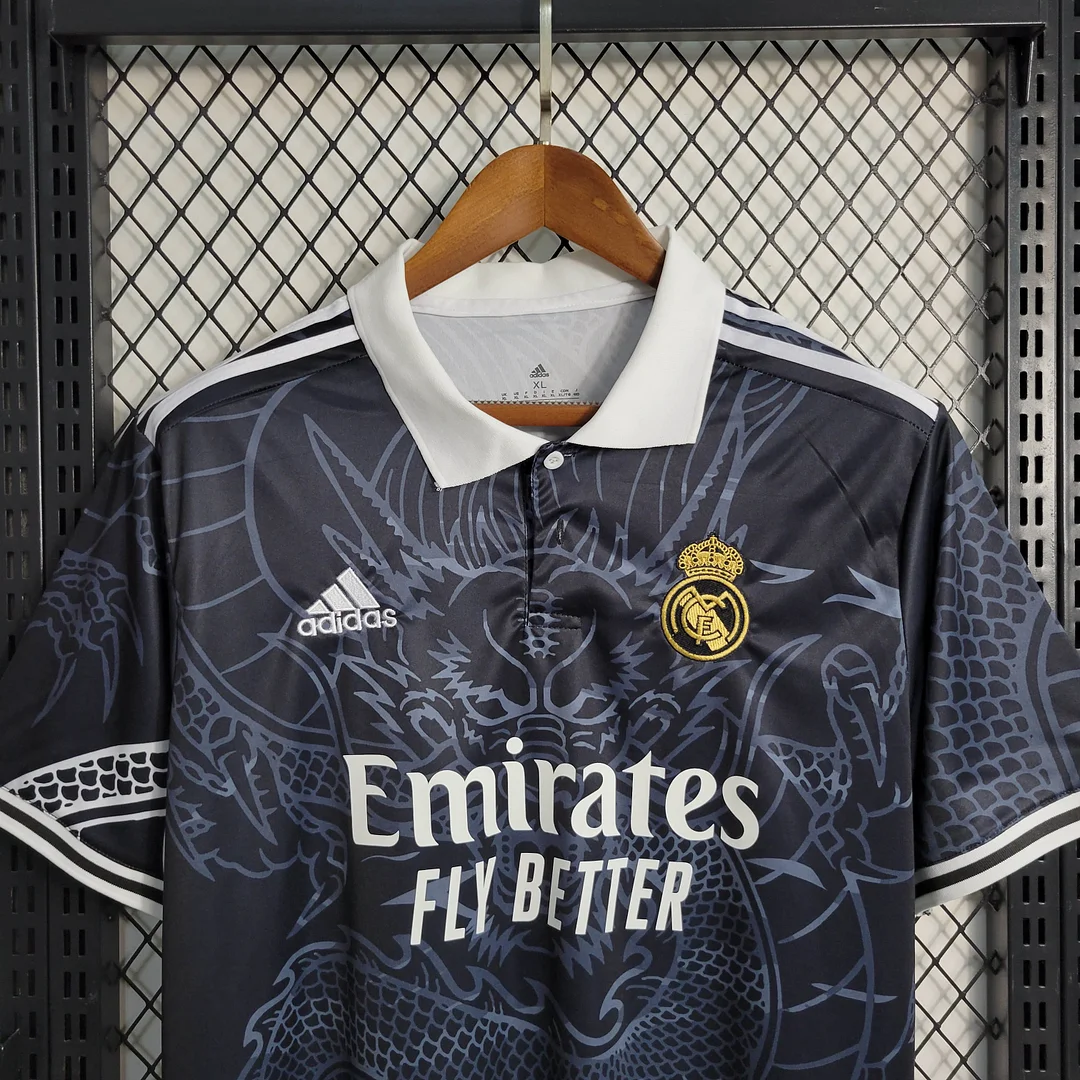 2023/2024 قميص ريال مدريد التنين الصيني أسود — view 4